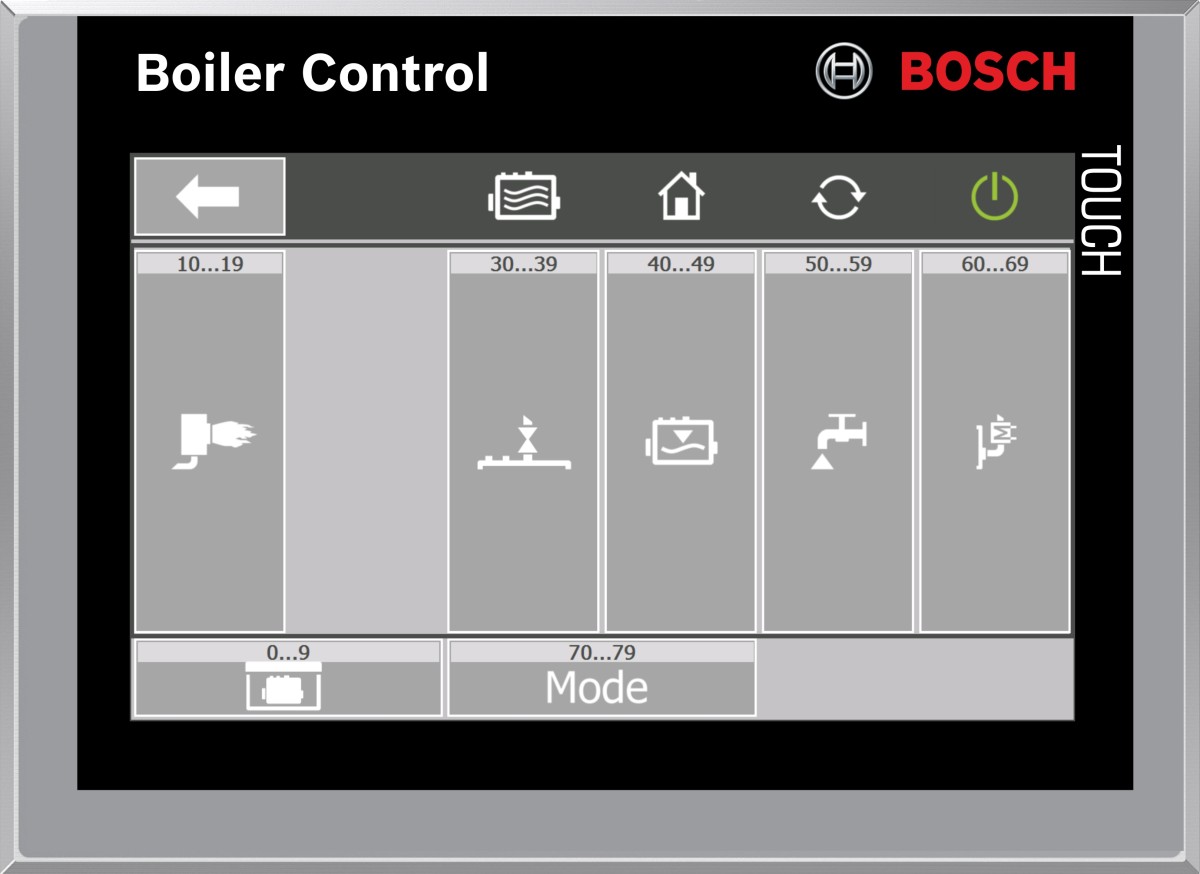 Benutzerfreundlich gestaltete Touch-Display BCO Diagnose